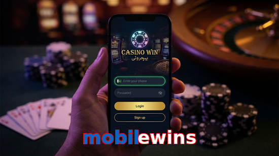 Main screen of Mobilewins login page for PK players